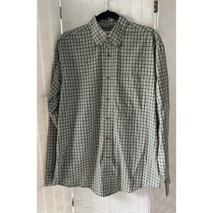 Wrangler Riata Men's Shirt Size Medium Button Front Long Sleeve Tan Plaid